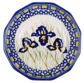 Polish Pottery Multangular Bowl (Iris) | M058S-BAM Additional Image at PolishPotteryOutlet.com