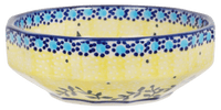 A picture of a Polish Pottery Multangular Bowl (Sunnyside Up) | M058S-GAJ as shown at PolishPotteryOutlet.com/products/multiangular-multiuse-bowl-sunnyside-up