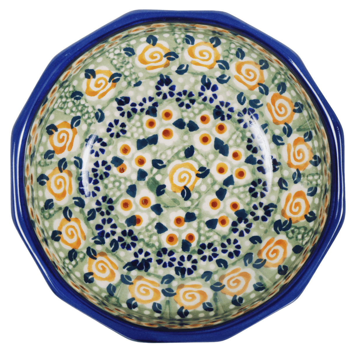 Bowl, Multiangular, 5" in "Perennial Garden" by Manufaktura | M058S-LM