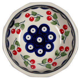 Polish Pottery Multangular Bowl (Cherry Dot) | M058T-70WI Additional Image at PolishPotteryOutlet.com
