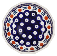 A picture of a Polish Pottery Multangular Bowl (Mosquito) | M058T-70 as shown at PolishPotteryOutlet.com/products/multiangular-multiuse-bowl-mosquito