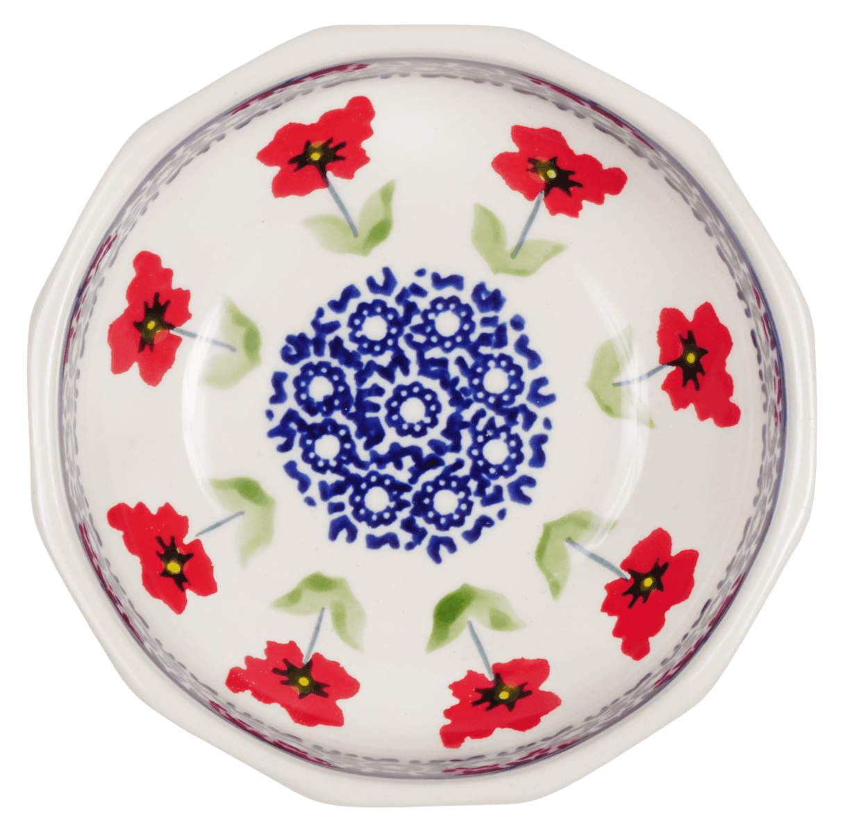 Bowl, Multiangular, 5" in "Poppy Garden" by Manufaktura | M058T-EJ01