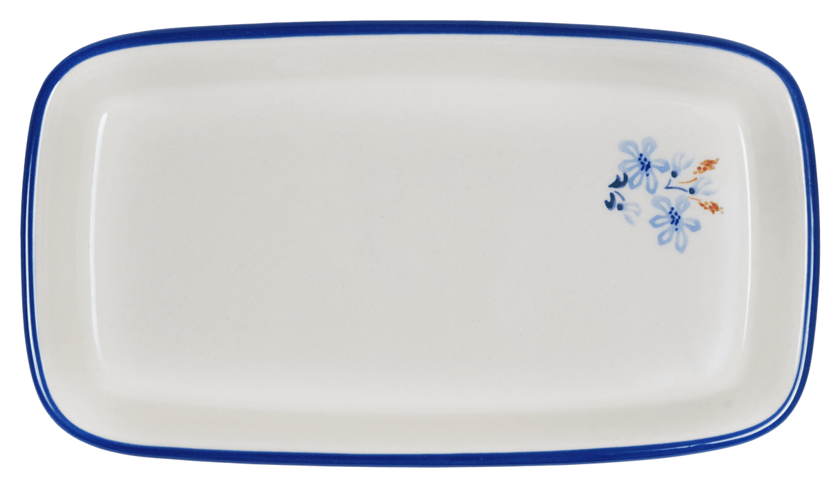 Butter Dish, American, 4" x 7.5" in "Pastel Garden" by Manufaktura | M074S-JZ38