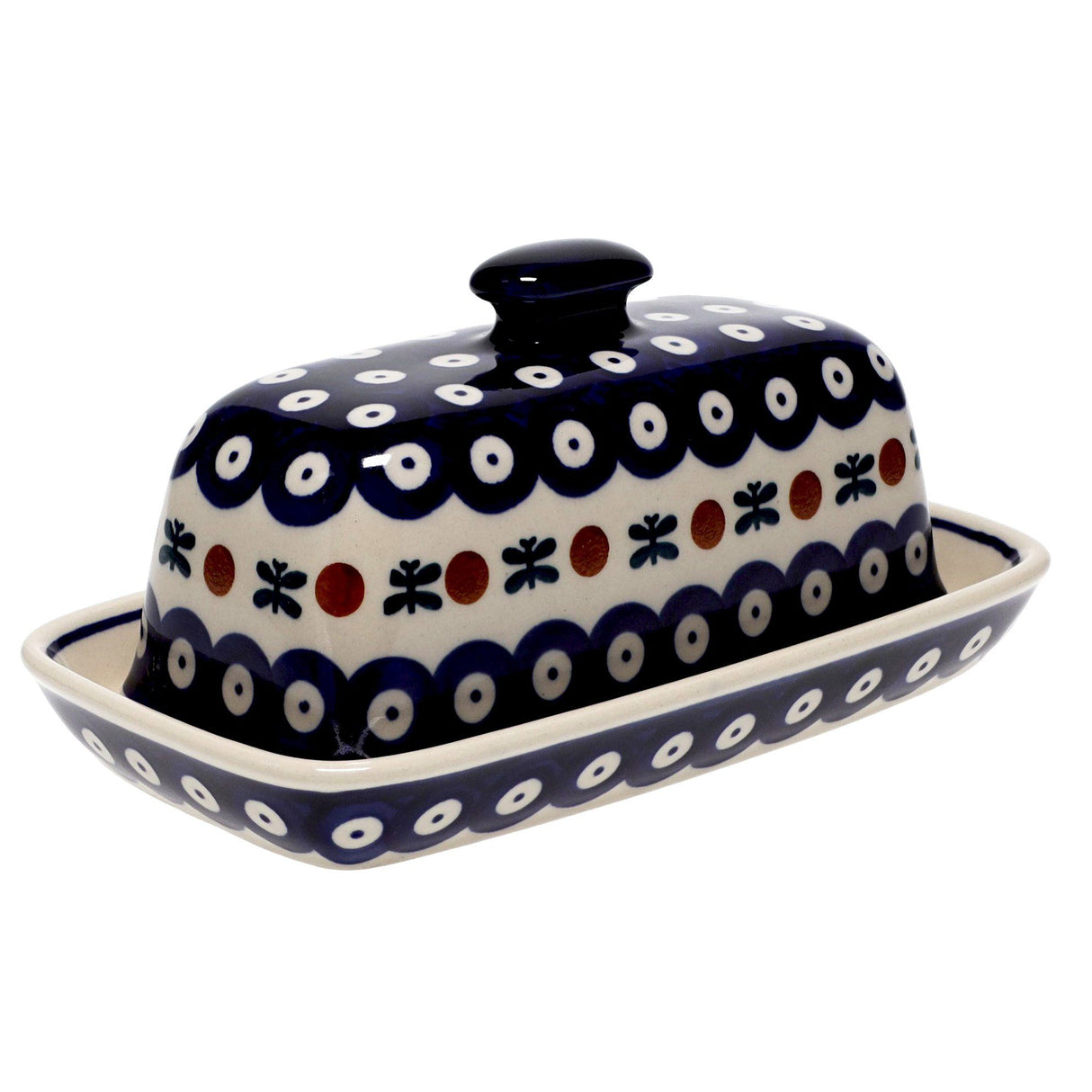Butter Dish, American, 4" x 7.5" in "Mosquito" by Manufaktura | M074T-70