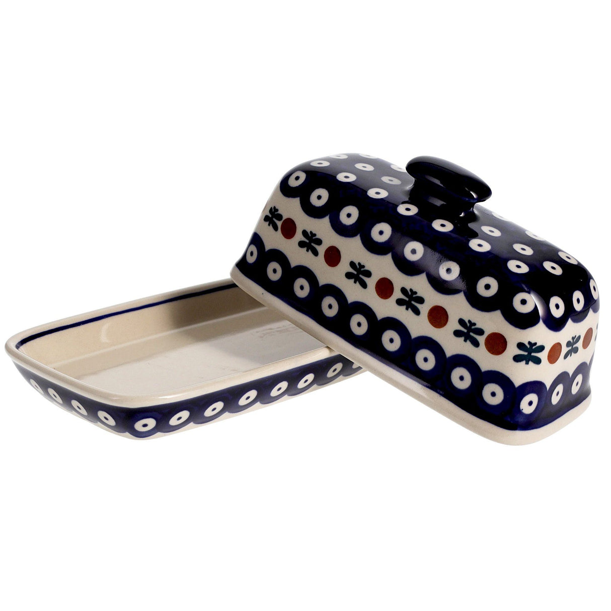 Butter Dish, American, 4" x 7.5" in "Mosquito" by Manufaktura | M074T-70