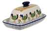 Polish Pottery American Butter Dish (Ducks in a Row) | M074U-P323 at PolishPotteryOutlet.com