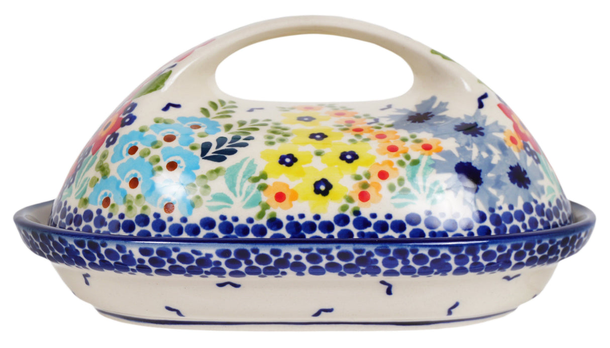 Butter Dish, Fancy, 5" x 7" in "Brilliant Garden" by Manufaktura | M077S-DPLW