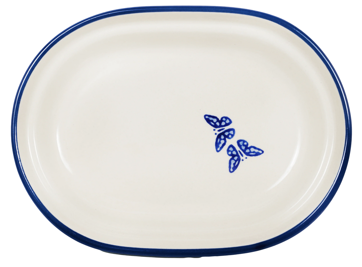 Butter Dish, Fancy, 5" x 7" in "Butterflies in Flight" by Manufaktura | M077S-WKM