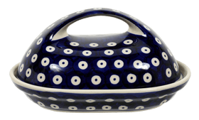Polish Pottery Fancy Butter Dish (Dot to Dot) | M077T-70A Additional Image at PolishPotteryOutlet.com
