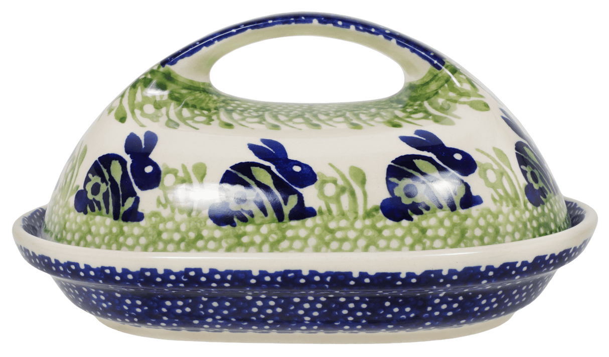 Butter Dish, Fancy, 5" x 7" in "Bunny Love" by Manufaktura | M077T-P324