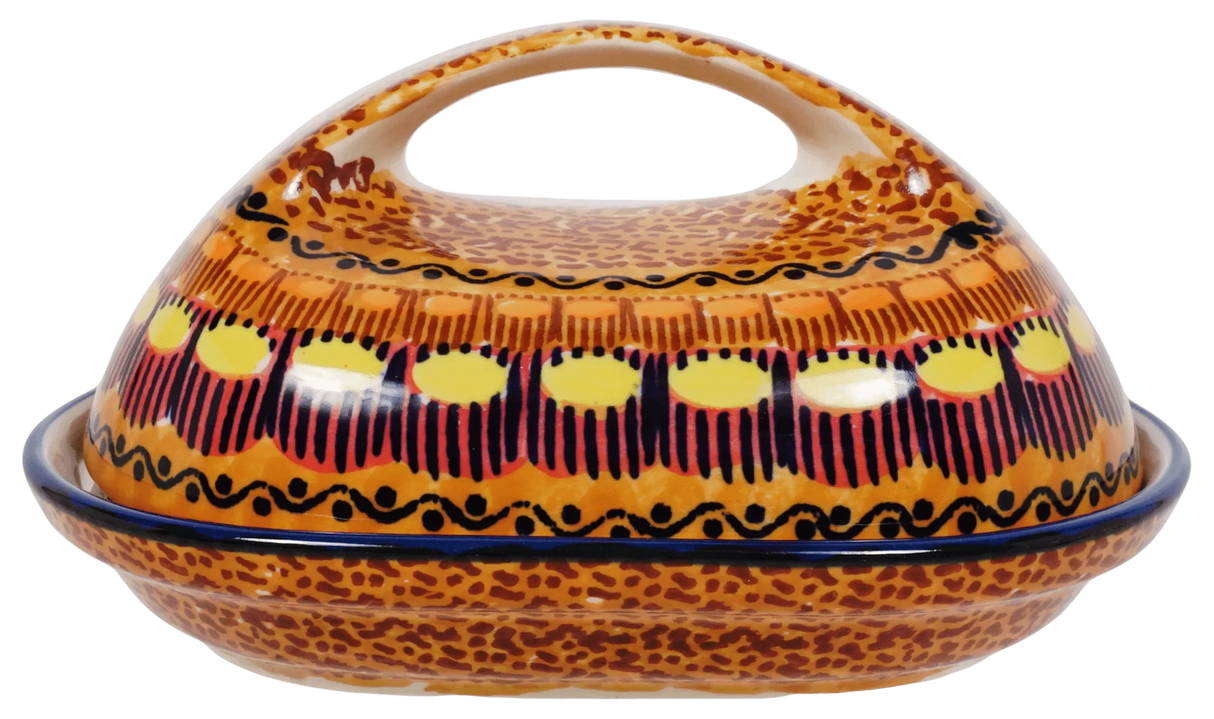 Butter Dish, Fancy, 5" x 7" in "Desert Sunrise" by Manufaktura | M077U-KLJ
