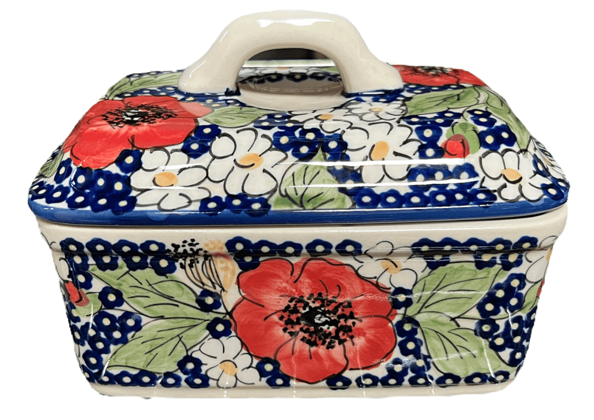 Butter Box, 5.75" x 4.25" in "Poppies & Posies" by Manufaktura | M078S-IM02