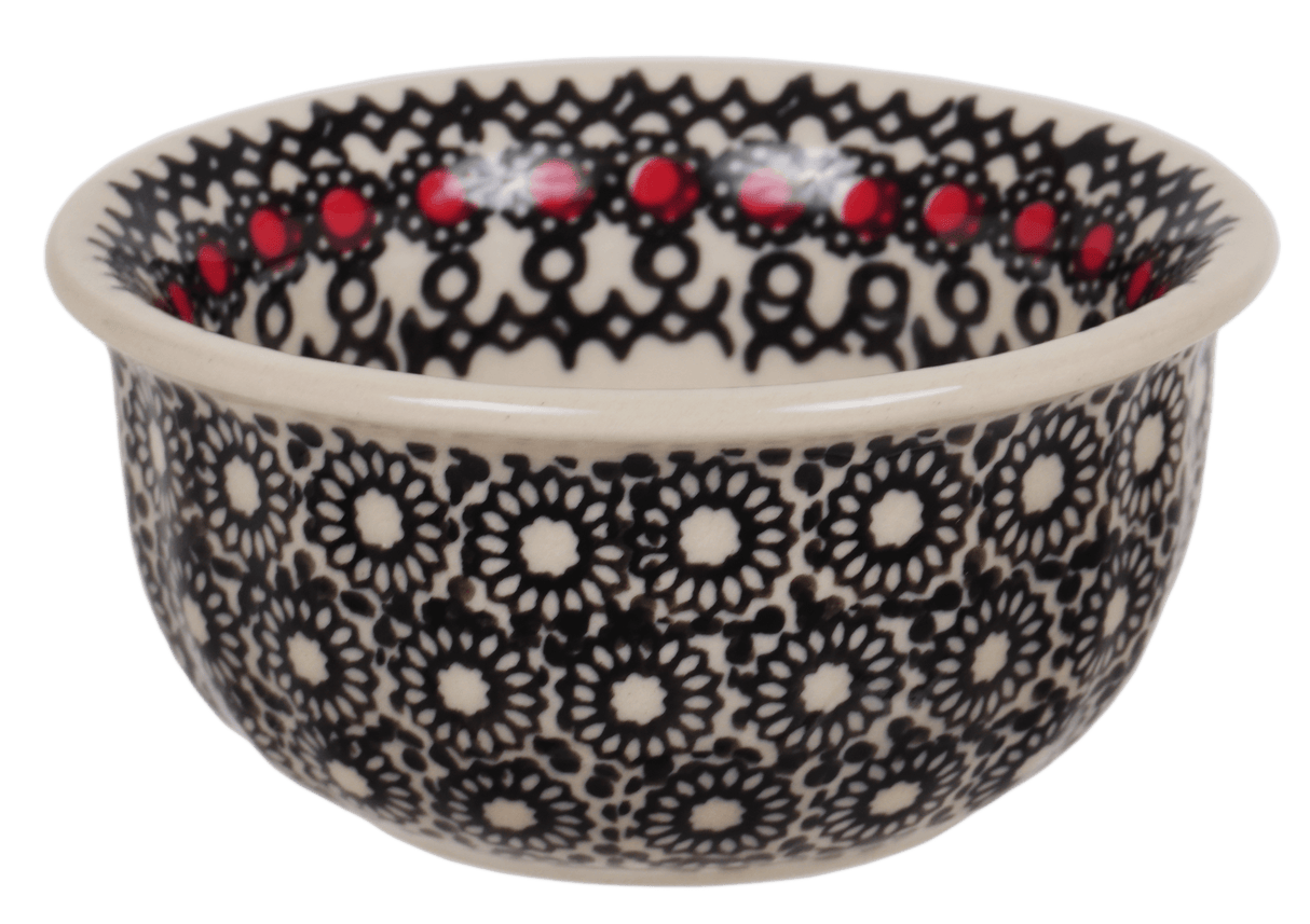 Bowl, Round, 3.5" in "Duet in Black & Red" by Manufaktura | M081S-DPCC