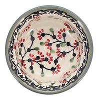 A picture of a Polish Pottery 3.5" Bowl (Cherry Blossom) | M081S-DPGJ as shown at PolishPotteryOutlet.com/products/3-5-bowl-cherry-blossoms-m081s-dpgj
