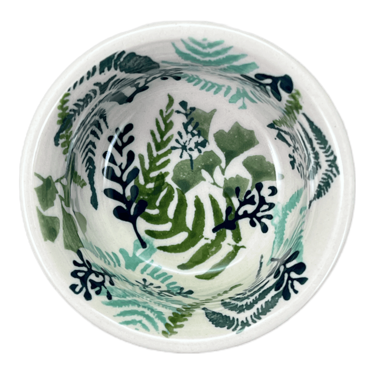 Bowl, Round, 3.5" in "Scattered Ferns" by Manufaktura | M081S-GZ39