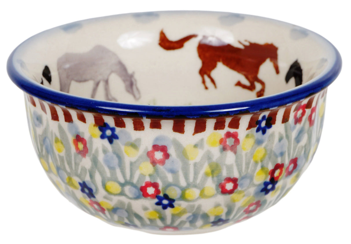 Bowl, Round, 3.5" in "Wild Horses" by Manufaktura | M081S-INK1