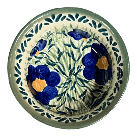 Bowl, Round, 3.5" in "Bold Blue Blossoms" by Manufaktura | M081S-JS48
