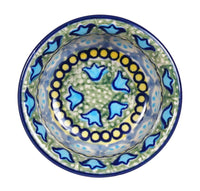 A picture of a Polish Pottery 3.5" Bowl (Blue Bells) | M081S-KLDN as shown at PolishPotteryOutlet.com/products/3-5-bowl-blue-bells