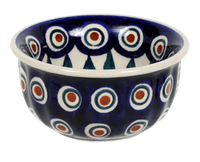A picture of a Polish Pottery 3.5" Bowl (Peacock) | M081T-54 as shown at PolishPotteryOutlet.com/products/35-bowls-peacock
