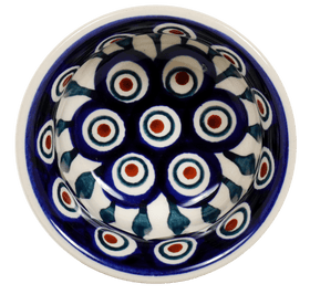 Polish Pottery 3.5" Bowl (Peacock) | M081T-54 Additional Image at PolishPotteryOutlet.com