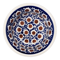 A picture of a Polish Pottery 3.5" Bowl (Chocolate Drop) | M081T-55 as shown at PolishPotteryOutlet.com/products/3-5-bowl-chocolate-drop-m081t-55