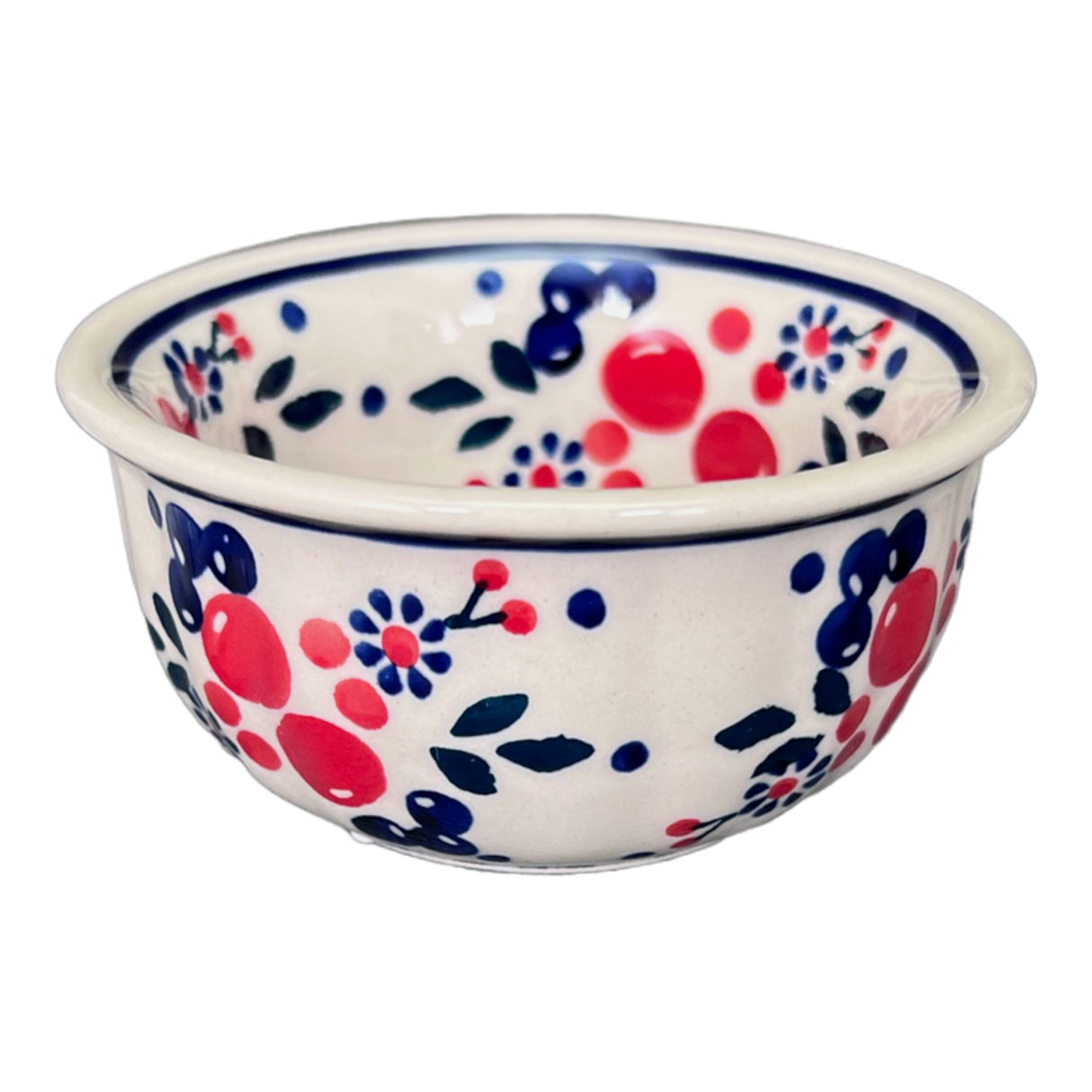 Bowl, Round, 3.5" in "Berry Dot" by Manufaktura | M081T-BL04