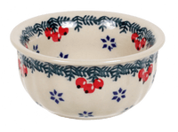A picture of a Polish Pottery 3.5" Bowl (Red Bird) | M081T-GILE as shown at PolishPotteryOutlet.com/products/3-5-bowls-red-bird