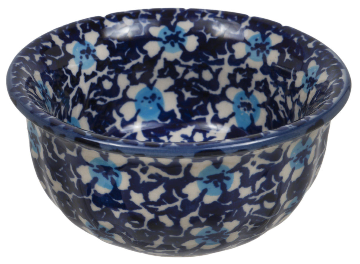 Bowl, Round, 3.5" in "Blue on Blue" by Manufaktura | M081T-J109