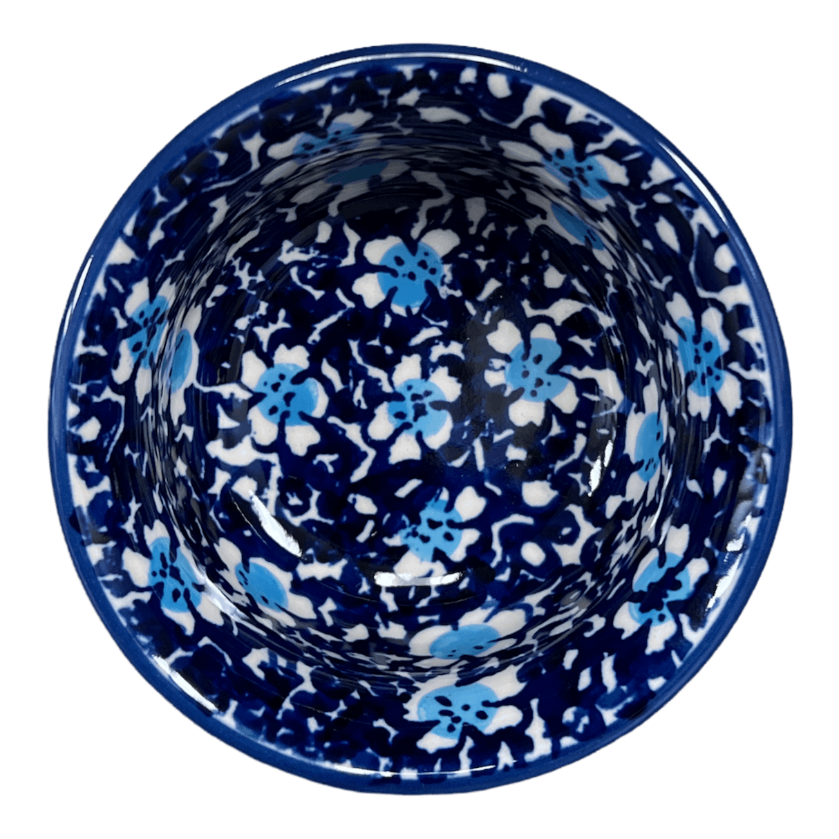 Bowl, Round, 3.5" in "Blue on Blue" by Manufaktura | M081T-J109