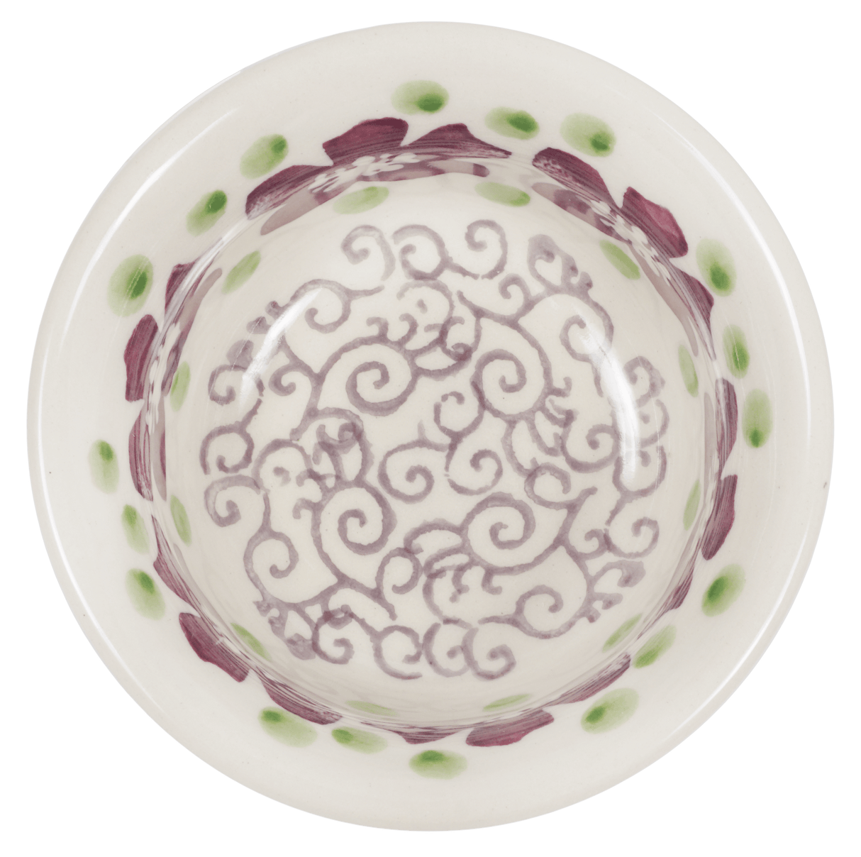 Bowl, Round, 3.5" in "Merlot Garden" by Manufaktura | M081T-P353