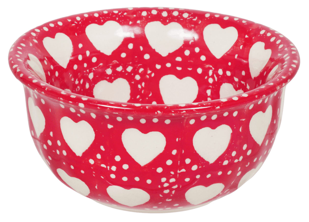 Bowl, Round, 3.5" in "Torrent of Hearts Red" by Manufaktura | M081T-SEMC