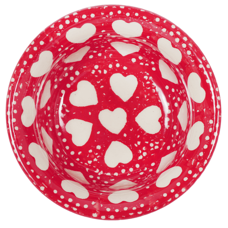 Bowl, Round, 3.5" in "Torrent of Hearts Red" by Manufaktura | M081T-SEMC