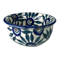 A picture of a Polish Pottery 3.5" Bowl (Peacock Parade) | M081U-AS60 as shown at PolishPotteryOutlet.com/products/3-5-bowl-peacock-parade
