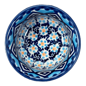 Polish Pottery 3.5" Bowl (Blue Diamond) | M081U-DHR Additional Image at PolishPotteryOutlet.com