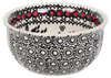 Polish Pottery 4.5" Bowl (Duet in Black & Red) | M082S-DPCC at PolishPotteryOutlet.com