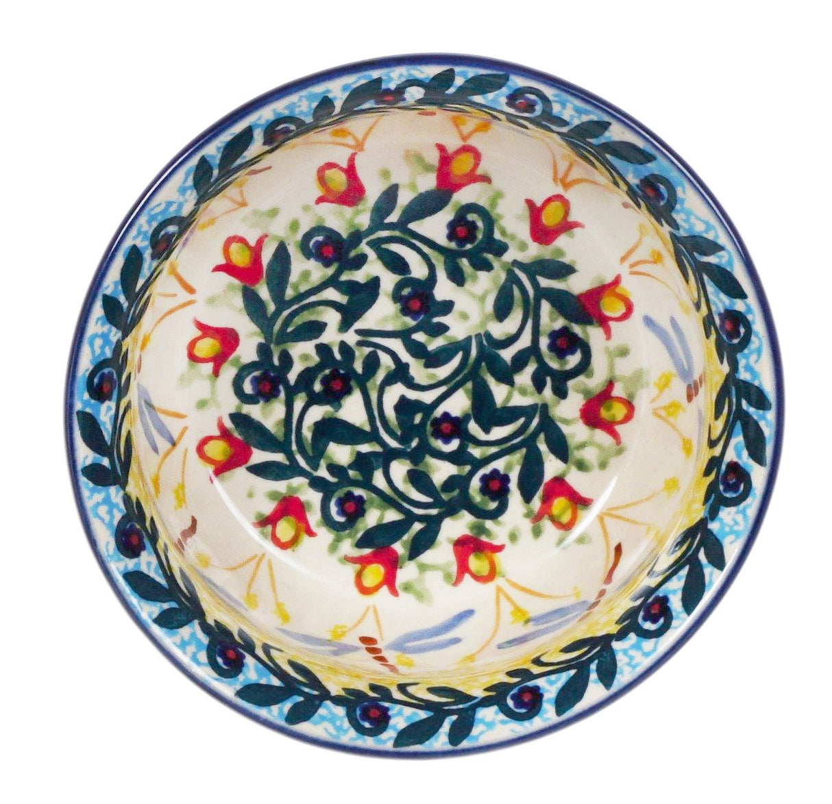 Bowl, Round, 4.5" in "Dragonfly Delight" by Manufaktura | M082S-JZ36