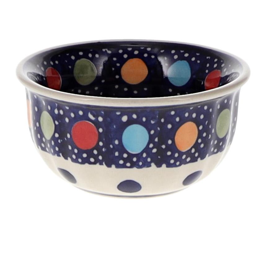Bowl, Round, 3.5" in "Neon Dots" by Manufaktura | M081T-AS54