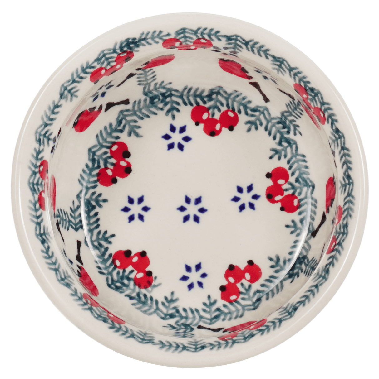 Bowl, Round, 4.5" in "Red Bird" by Manufaktura | M082T-GILE