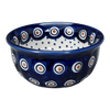 Polish Pottery 4.5" Bowl (Peacock Dot) | M082U-54K at PolishPotteryOutlet.com