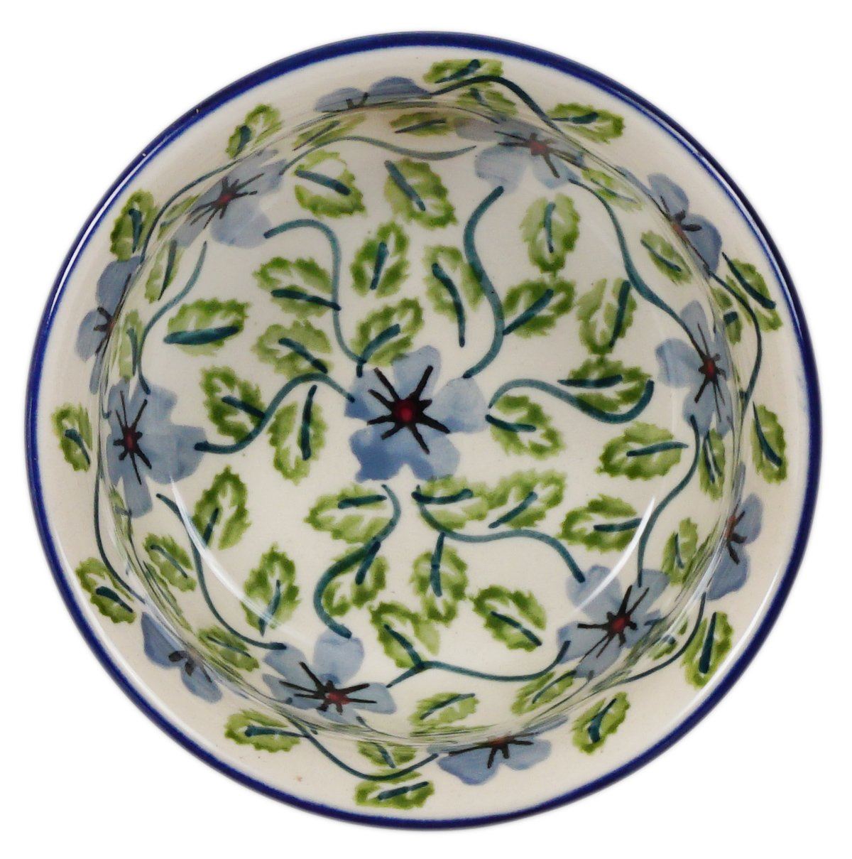 Bowl, Round, 4.5" in "Periwinkle Vine" by Manufaktura | M082U-TAB1