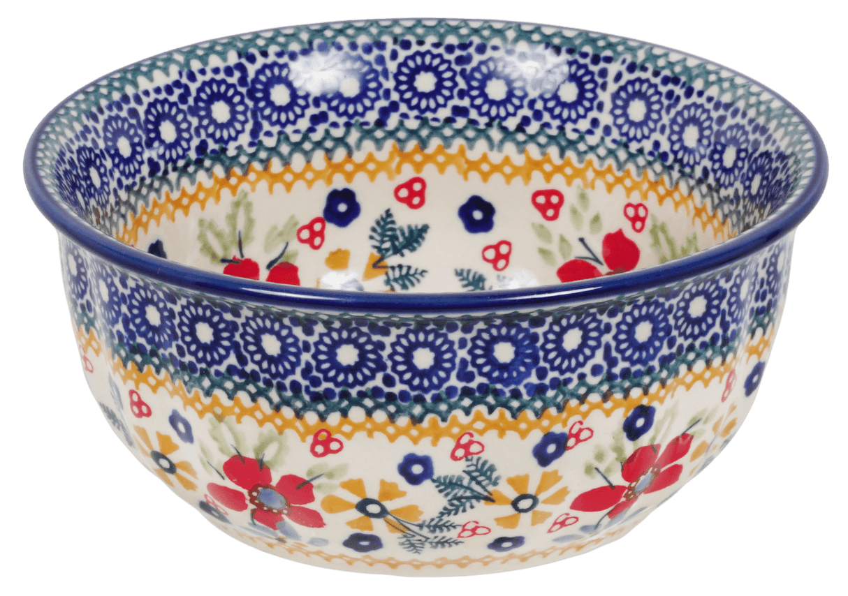 Bowl, Round, 5.5" in "Ruby Bouquet" by Manufaktura | M083S-DPCS