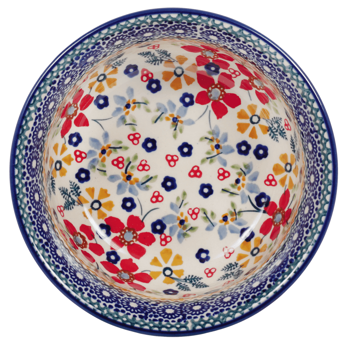 Bowl, Round, 5.5" in "Ruby Bouquet" by Manufaktura | M083S-DPCS