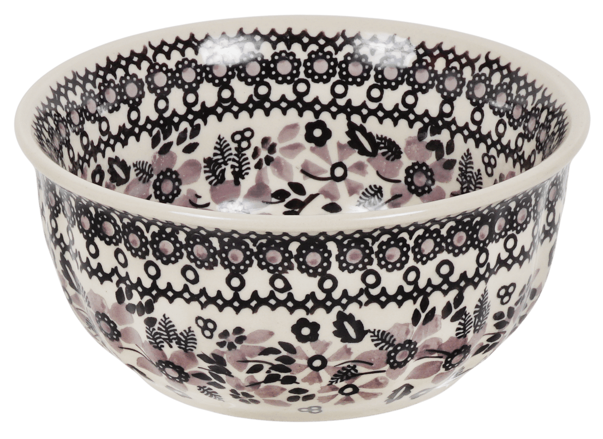 Bowl, Round, 5.5" in "Duet in Black & Grey" by Manufaktura | M083S-DPSC