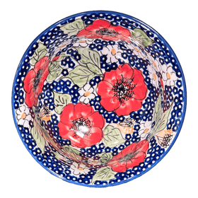Polish Pottery 5.5" Bowl (Poppies & Posies) | M083S-IM02 Additional Image at PolishPotteryOutlet.com