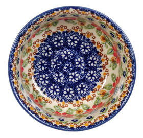 Polish Pottery 5.5" Bowl (Mediterranean Blossoms) | M083S-P274 Additional Image at PolishPotteryOutlet.com