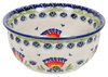 Polish Pottery 5.5" Bowl (Floral Fans) | M083S-P314 at PolishPotteryOutlet.com