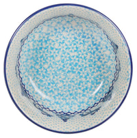 A picture of a Polish Pottery 5.5" Bowl (Peaceful Season) | M083T-JG24 as shown at PolishPotteryOutlet.com/products/55-bowls-peaceful-season