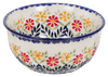 Polish Pottery 5.5" Bowl (Flower Power) | M083T-JS14 at PolishPotteryOutlet.com