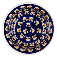 A picture of a Polish Pottery 5.5" Bowl (Tulip Azul) | M083T-LW as shown at PolishPotteryOutlet.com/products/5-5-bowl-tulip-azul