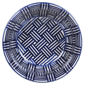 Polish Pottery 5.5" Bowl (Blue Basket Weave) | M083U-32 Additional Image at PolishPotteryOutlet.com